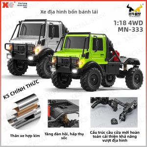 Xe Điều Khiển Từ Xa XKS Mangniu MN333 Tỷ Lệ 1/18 4 Bánh Dẫn Động Mô Hình Cổ Điển U4000 Điều Khiển Từ Xa 2.4G Xe Leo Núi Địa Hình Đồ Chơi Cho Bé Trai