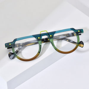 HEPIDEM Multicolor Acetate Glasses Frame Women 2025 Johnny Depp Round Eyeglasses Men Japanese Handmade Spectacles Optical Eyewear 9383