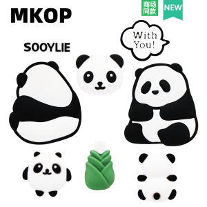 Cute Panda Bamboo Shoe Buckle Accessories for Crocs/Cross Shoes MKOP Brand Hole Shoe Accessories High-End Feel Winter Collection