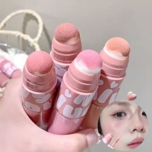เครื่องสำอางครีมปัดแก้มธรรมชาติแบบหัวสองด้านให้แท่งบลัชที่กันน้ำยาวนานยาวนานความอิ่มตัวต่ำ