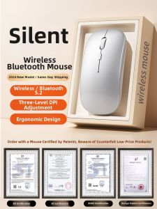 Wireless Bluetooth Silent Charging Mouse for Women Office Use