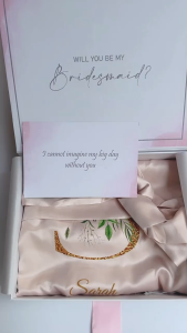 [SG] Personalised Athena Bridal Bridesmaid Robe Gift Box Set Wedding Birthday Gift