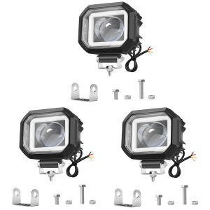 40W Motorcycle LED Spotlight White Yellow Auxiliary Headlight Waterproof Driving Fog Lamp Mini Projector Driving Light