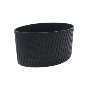 1PC Silicone 8CM Heat Insulated Cup Sleeve Stripes Non Slip Wraps For Mugs Ceramic Glass Water Bottle Thermostability Odorless