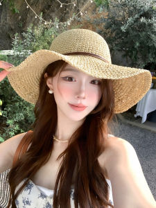 Cgediao | Resort Style Openwork Straw Hat Wide Brim