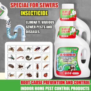 Kills Insects and Eggs Eliminates at the Source TBH Drain flies killer 500ML drain insect killer household sewer toilet pipe pesticides can kill moth flies cockroach下水道小飞虫灭杀神器
