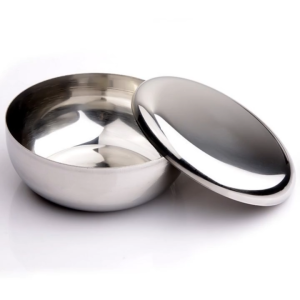 Korean Stainless Steel Rice Bowl With Cover Single Layer Steamed Rice Bowl Anti-Scalding/Fall Bowl