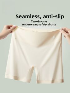 miiow | Cat Person High Waist Seamless Safety Pants Women Summer Breathable Thin Anti Exposure Butt Lifting No Curling Underwear Base Two In One