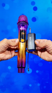 Microphone Mic Tanpa Kabel Brain Power MKF 02 / LT-128 | Mic Karaoke | Microphone Professional Wireless Double Mic | Mic Tanpa Kabel | Mikrofon Duo / Double Wireless