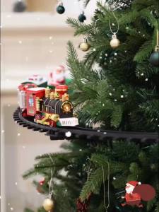 Electric Christmas train decorations gifts hanging decorations scene arrangements props Christmas tree decorations