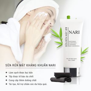 Sữa rửa mặt chính hãng Nari cho da dầu da mụn da khô mọi loại da phiên bản nâng cấp tuýp 120ml