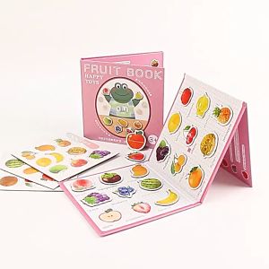 Educational Toys For Kids Busy Books For Toddlers Intelligence Animal Vegetable Fruit Magnetic Book