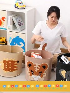 LAKOE Keranjang Laundry Lucu 35*35CM 34L Keranjang Baju Kotor Kartun Keranjang Pakaian Laundry Bag