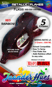 5 Grams Red Metallic Rainbow Laser Flakes Add-On Pigment Metal Effect LSR03