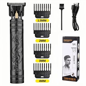 Rechargeable Electric Hair Clipper – Vintage T9 Trimmer for Men USB Cordless Shaver Professional Barber Cutting Machine