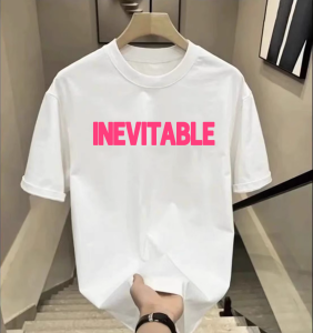 เสื้อยืดคอกลมแขนสั้นผู้ชายสไตล์อเมริกัน ทรงหลวม ใส่สบาย ผ้าฝ้าย ลายตัวอักษร แฟชั่นฤดูร้อน สำหรับเยาวชน