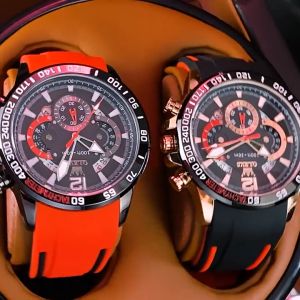 OLEVS 9936 Orologi Calendar Men Quartz Quality Silica Gel Band Watches Wrist Watch Sports Waterproof Relojes Dual Moveme