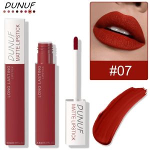 Matte Lipstick Non Stick Cup Red Nude Waterproof Long Lasting Liquid Lip Gloss Velvet Finish Resistant To Fading Lip Tint Makeup