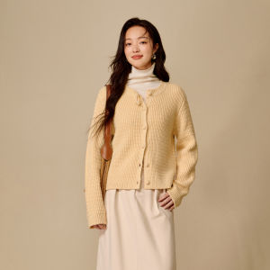 INMAN | Áo Cardigan Ngắn Có Thêu Hoa Dành cho Mùa Thu