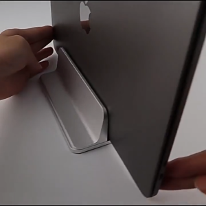 Dudukan Laptop Vertical Stand Holder Laptop Vertikal Aluminium Stand