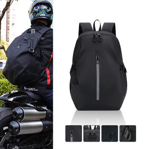 Motorcycle Backpack Large Multifunctional Backpack for Motorcyclists Waterproof Riding Helmet Bag Reflective Bicycle Travel Bag