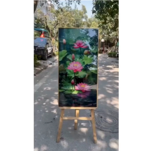 Tranh Cửu Ngư Quần Hội thu hút tài lộc chất liệu phủ bóng lớp mica Tráng gương cao cấp phù hợp treo phòng khách