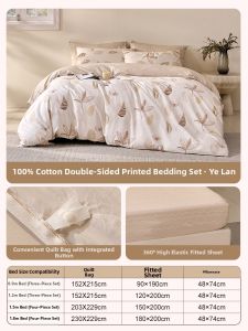 Cotton Nordic Style Summer New Four-Piece Bedding Set
