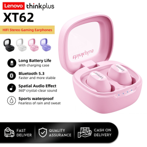 Lenovo | Lenovo XT62 TWS Bluetooth Headphones High Fidelity Headphones with HD Microphone Conversation Sports Headphones