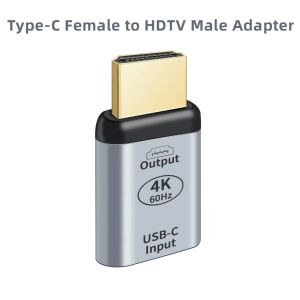 USB C to DisplayPort HDMI Adapter 4K60Hz Audio Video Converter for MacBook Laptop Tablet TV Monitor Type C Female to HDMI DPMale
