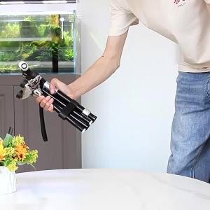 LEZHONGFU | Elderly Portable Folding Non-slip 4-Footed Adjustable Massage Light-up Cane