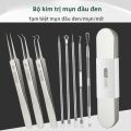 Bộ Dụng Cụ Lấy Mụn Đầu Đen, Kim Loại Chuyên Dụng, Kẹp Gắp Mụn, Dụng Cụ Nặn Mụn Cho Làm Đẹp & Chăm Sóc Da, Loại Bỏ Vết Thâm. 