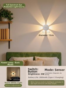 surepower | Motion Sensor Wall Light Flower Design