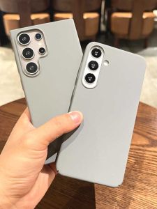 Grey Full And Semi-Full Coverage PC Hard Shell for Samsung S24 Ultra S23 plus S22 S21 FE S20 And S10 Couples Note20 Ultra Trendy