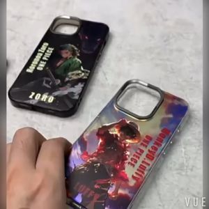 Premium Hard Case Anti FingerPrint Anti Scratch Antishock Matte Casing Tidak Bekas Jari Hp Iphone 15 Promax Anime Karakter One Piece Zoro Luffy Case Lucu Keren 12 13 14 15 Pro Max