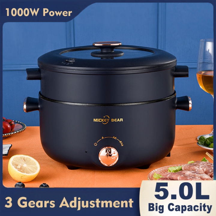 [COD] Electric Cooker 5L Electric Pot Mini Multi Electric Pot 1000W Hot ...