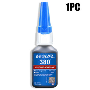 LOOLIFL | 380 Black Instant Super Glue Black Liquid Adhesive Rubber Tire Repair Glue Leather Metal Shoe Electronic Fast Curing Strong Glue
