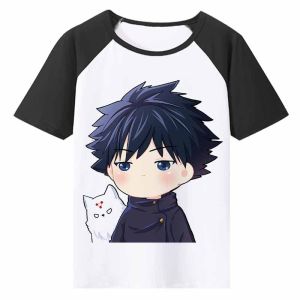 Bandai | Jujutsu Kaisen Anime Satoru Gojo Itadori Yuji Tsukuros Short Sleeve T-shirt Quick-dry School Clothes for Boys and Girls Summer