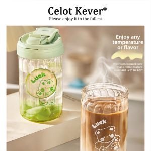High Aesthetic Value Portable Drinking Cup with Straw and Measurements