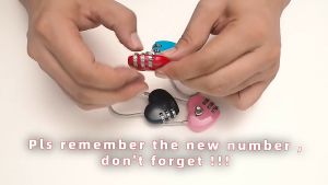 1pcs Heart Shaped Padlock 3 Dial Digit Password Lock Luggage Password Padlock Double Mood Love Lock Travel Valentines Day Gift Gift Cute with Key Jewelry Box Wedding Travel Mini Hardware Padlock Love Heart Lock Locks