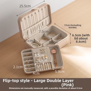 LANJIAOLUO | Compact Elegant Portable Large-capacity Jewelry Storage Box