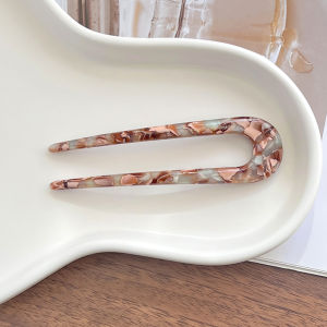French Style Gold Label Blogger Small U-Shaped Hairpin Princess Ball Head Flower Bud Hairpin Fashionable Hair Accessories