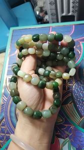 Chuỗi tay sỏi thô Hòa Điền cam kết tự nhiên 10ly