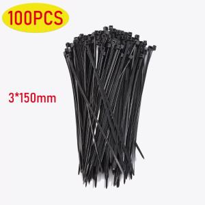 100 Chiếc Dây Buộc Cáp Nylon Tự Khóa Chịu Nhiệt Dây Dây Kẹp Nhựa Khóa Kéo Dây Cho Cáp Chốt Nhà DIY