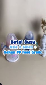 Botol Susu Bayi Newborn PP Anti Kolik Botol Susu Wide Neck 180ml 240ml 300ml BPA Free BB07