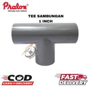 TEE 1" PRALON AW / TEE 1"INCH / CABANG 3 / SAMBUNGANG PIPA CABANG 3 / FITTING PIPA MEREK PRALON AW.