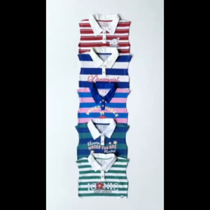 BOHOPANNA - STRIPE CROP TOP BOHOPANNA - BAJU ANAK - BAJU ANAK PEREMPUAN - ATASAN POLO - BAJU POLO ANAK - BAJU BERKERAH ANAK - KAOS POLO ANAK