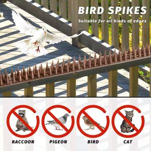 1/10Pcs Plastic Bird Repellents Pigeon Spikes Detachable Squirrel Cat Pigeon Repeller Deterrent Spike Fence Wall Anti Climb Nails