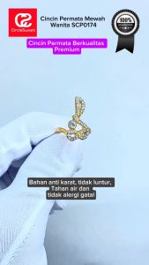 Cincin Permata Elegan SCP0174 – Desain Mewah dengan Permata Berkilau | Anti Karat Tahan Lama & Harga Terjangkau