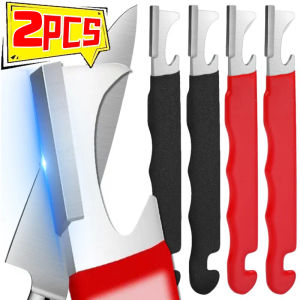 🔥2Pcs Portable Knife Sharpener Double-sided Scissors Shears Quick Sharpening Stone Home Kitchen Tool Outdoor Gardening Gadgets