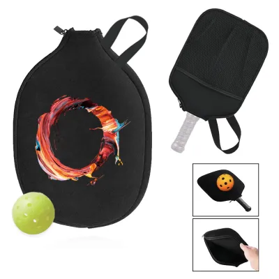 Pickleball Paddle Cover Case Bag Pickleball Racket Bag Shock-Absorbent Neoprene Black PaintF Series